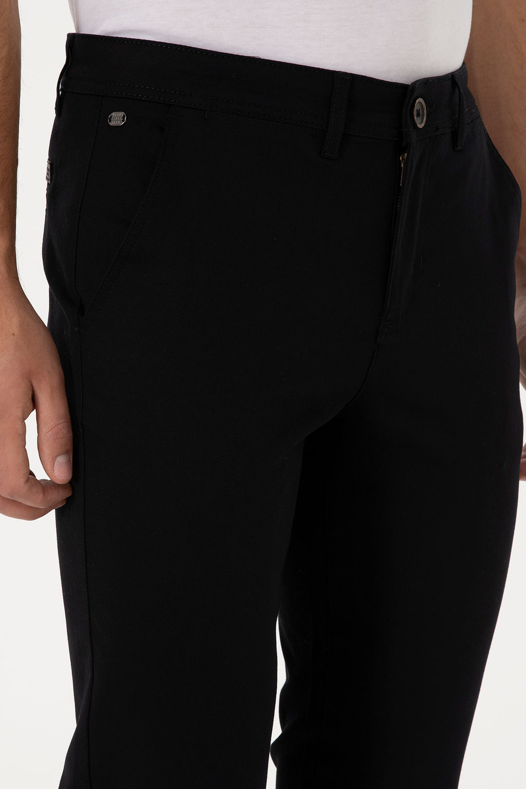 Erkek Siyah Slim Fit Kanvas / Chino Pantolon - U.s. polo assn фото 11