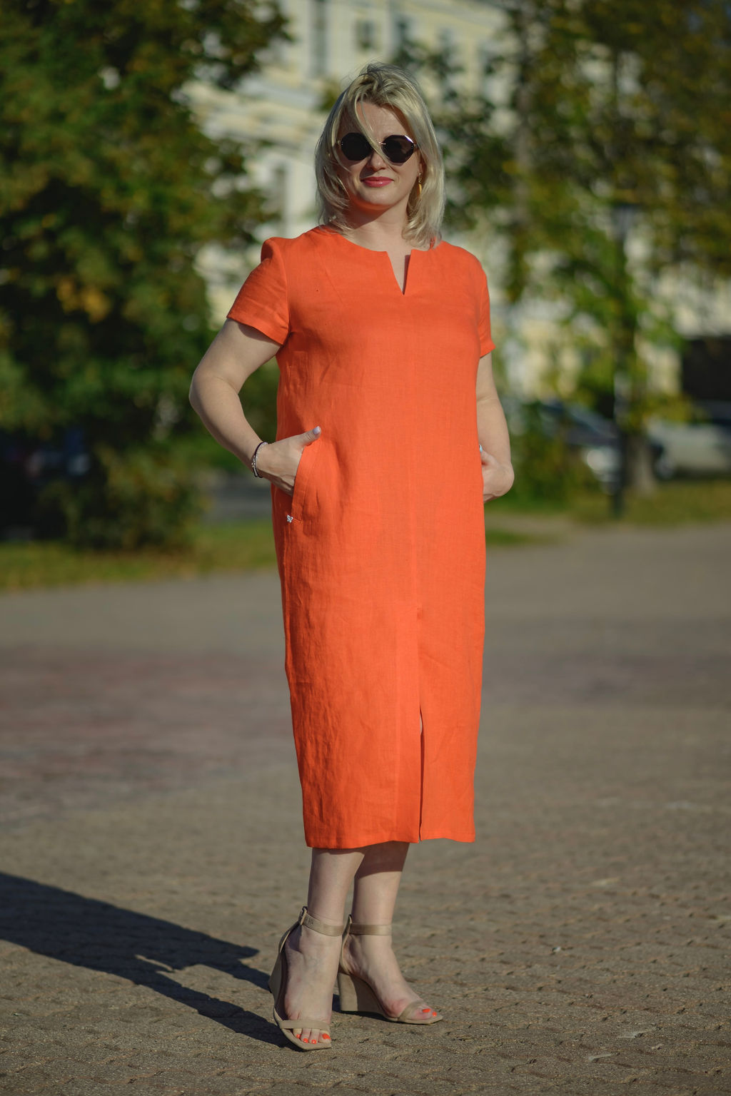 Платье 100% лен