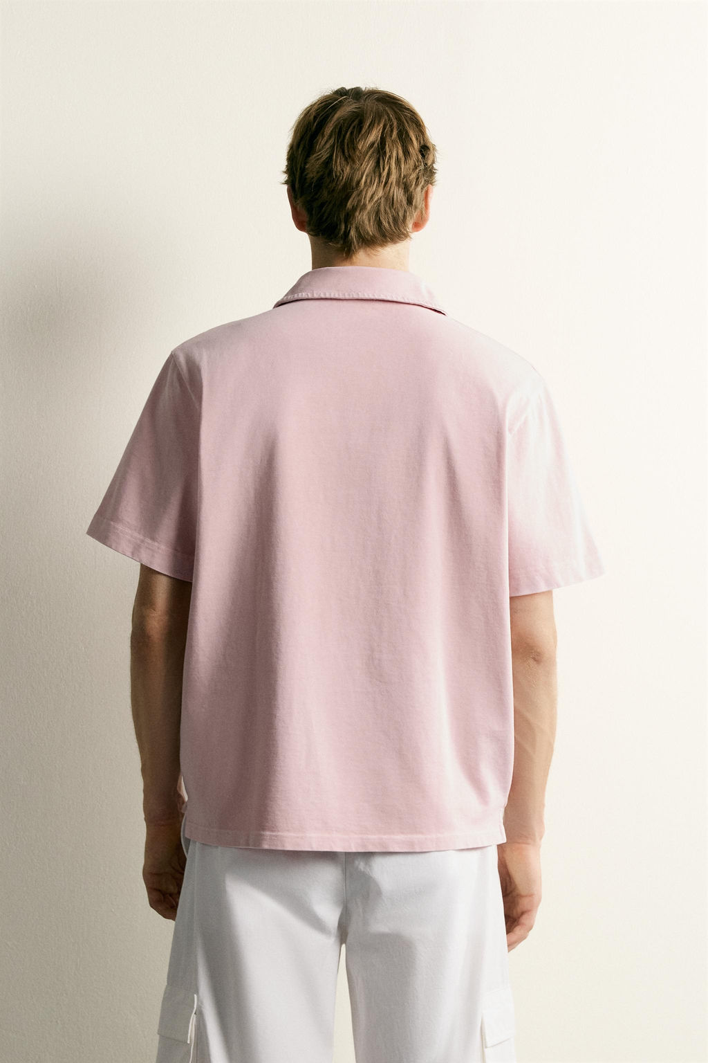 POLO ESTRUCTURA REGULAR FIT / Rosa / Blanco - Zara фото 3