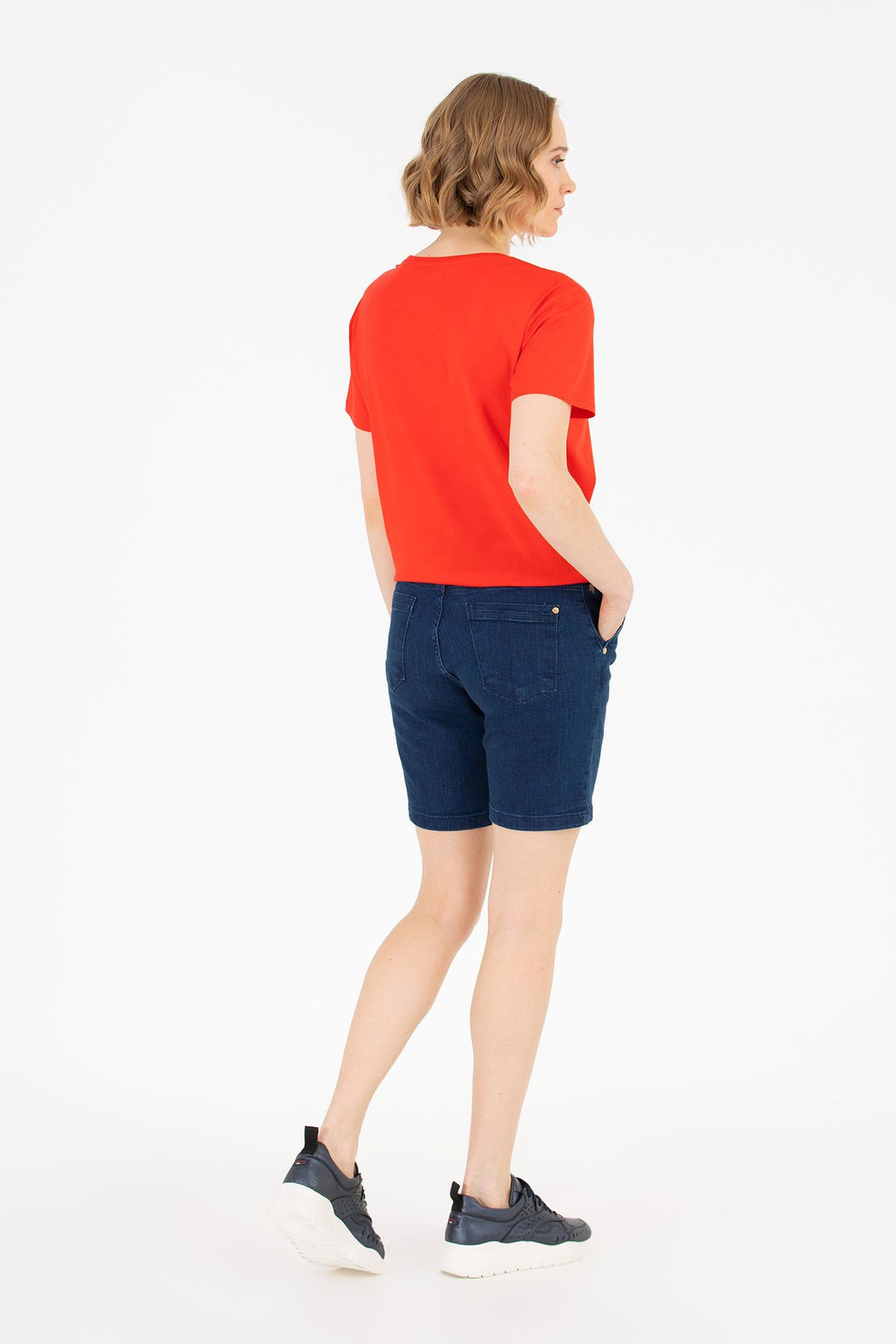Женские синие джинсовые шорты Неожиданная скидка в корзине - U.s. polo assn фото 17