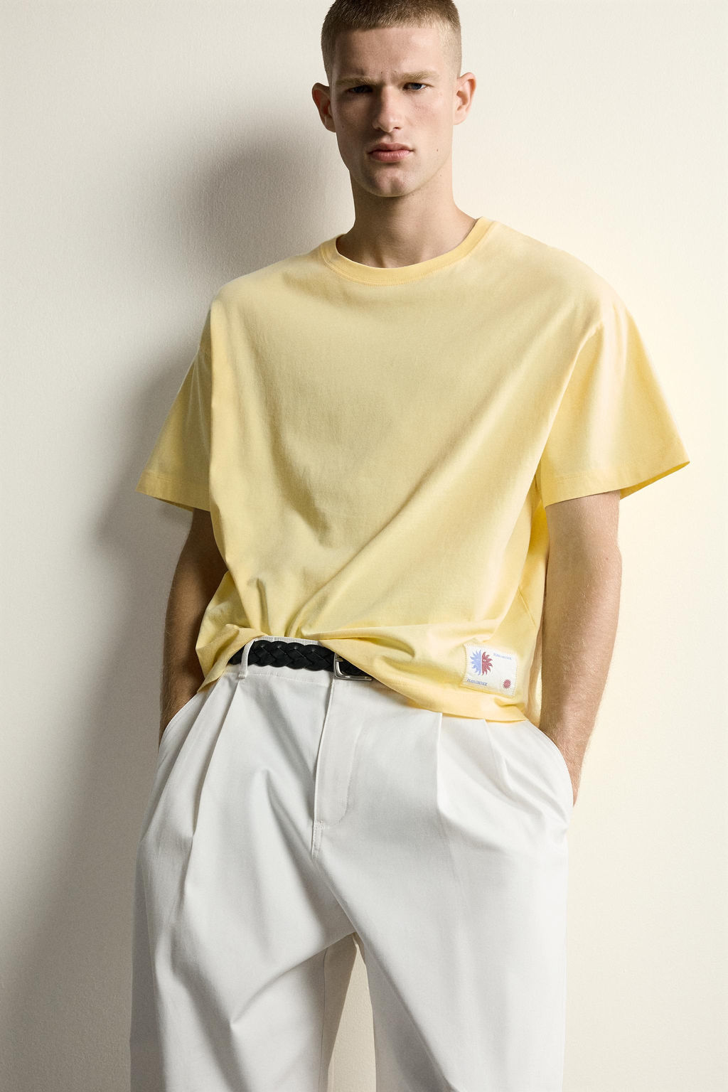 CAMISETA RELAXED FIT GR?FICO SOL / Mantequilla - Zara фото 6