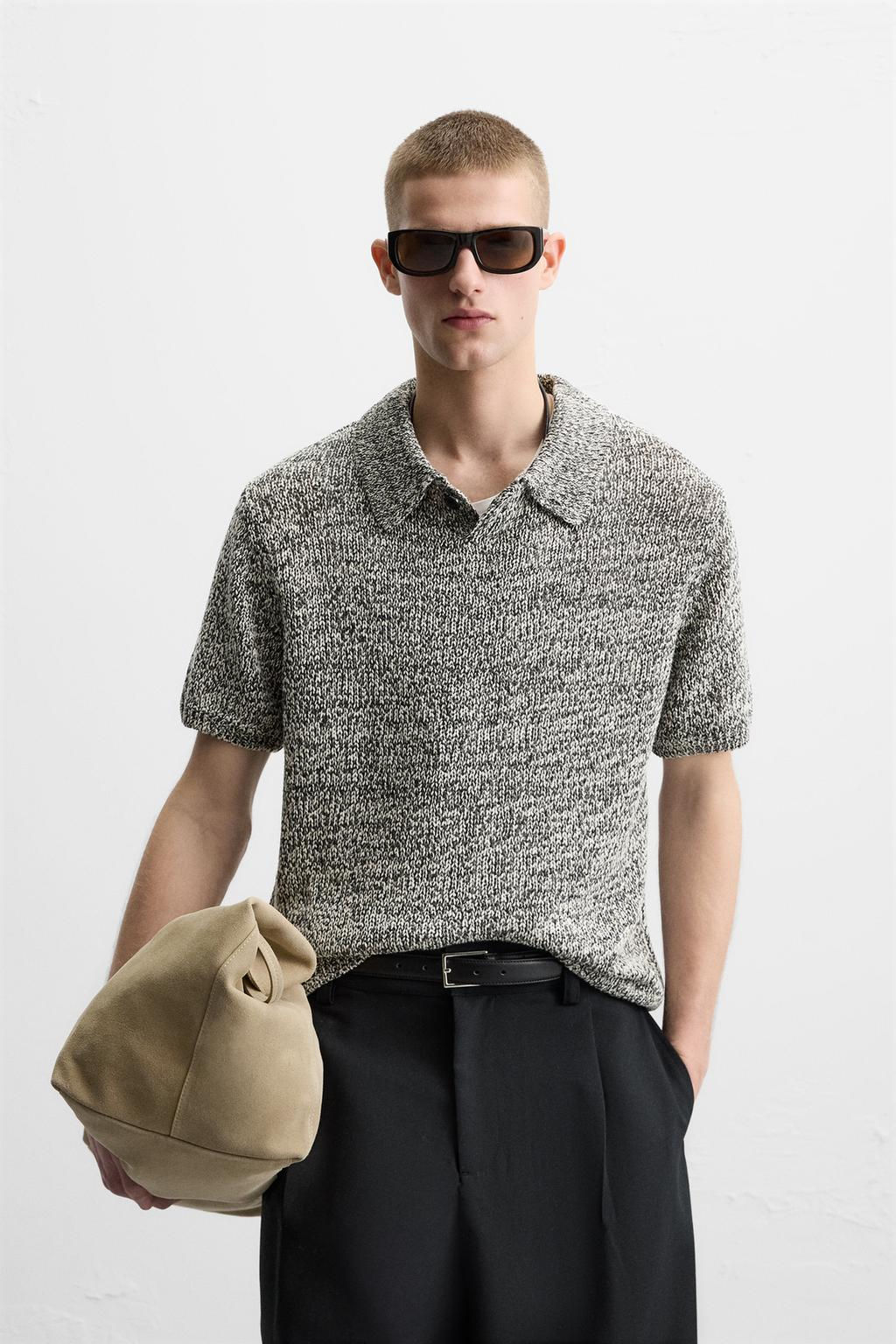 SHINY KNIT POLO SHIRT - Zara фото 2