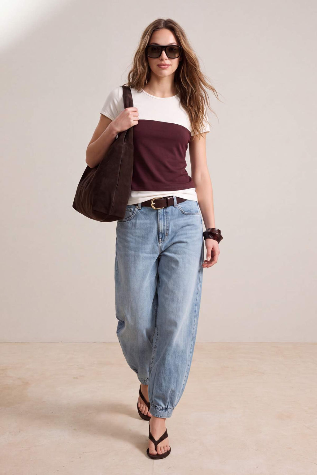 _ok renkli Fitted/V_cuda Oturan K_sa Kollu _rme Pamuklu Esnek _rme T-shirt TWOSS26TS00298 - Trendyolmilla фото 2