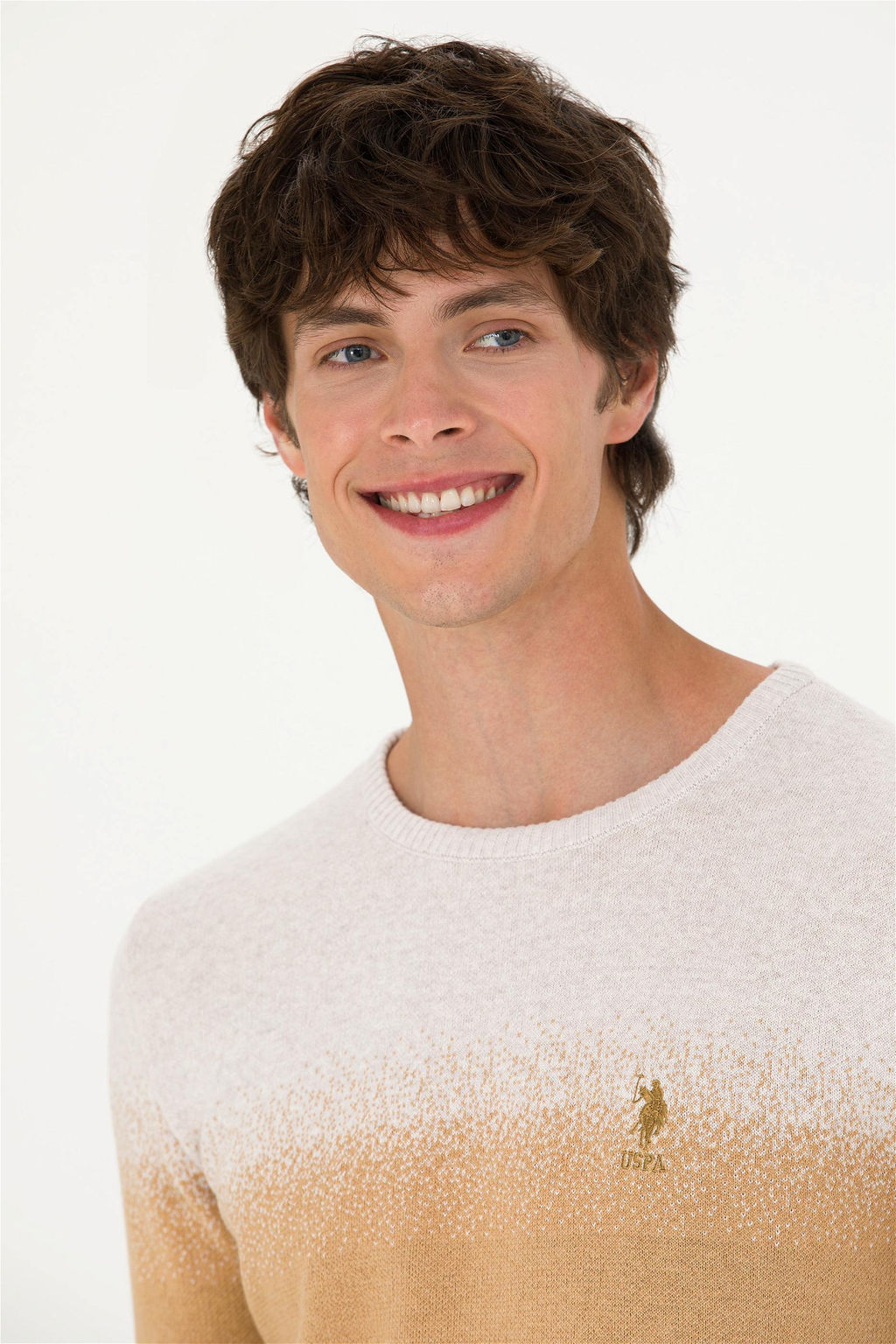 U. S. Polo Assn Мужской свитер из каменного меланжа - U.s. polo assn фото 2