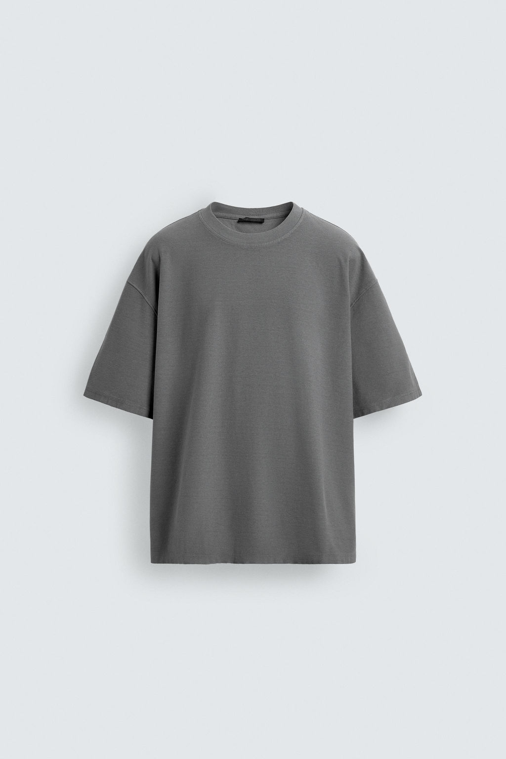 CAMISETA BOXY FIT B?SICA / Gris?ceo - Zara фото 7
