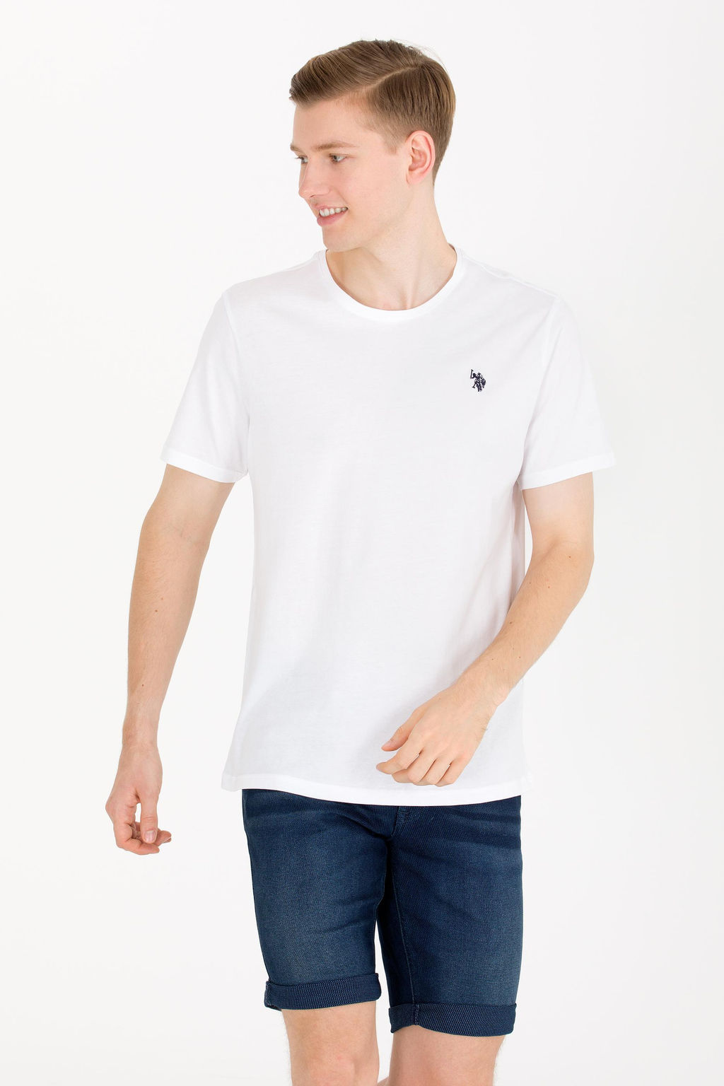 Футболка U.S. Polo Assn базовая белая из хлопка фото 8