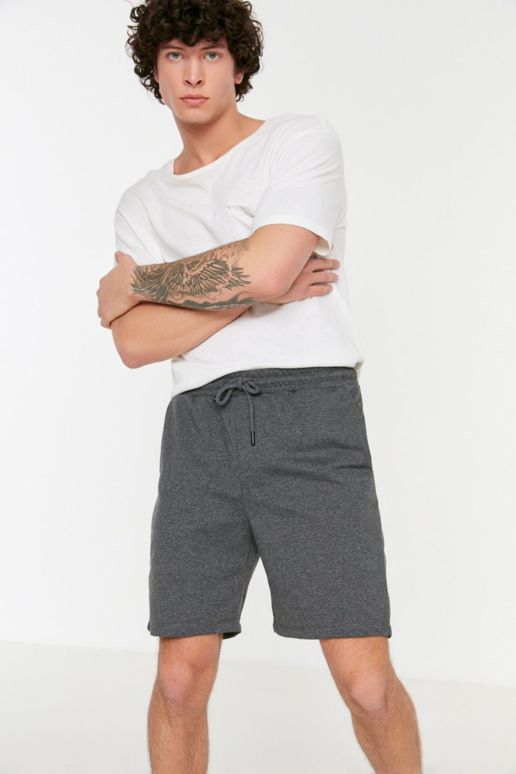 Antrasit-Lacivert Basic Regular/Normal Kesim Duz 2li Paket Sort TMNSS21SR0095