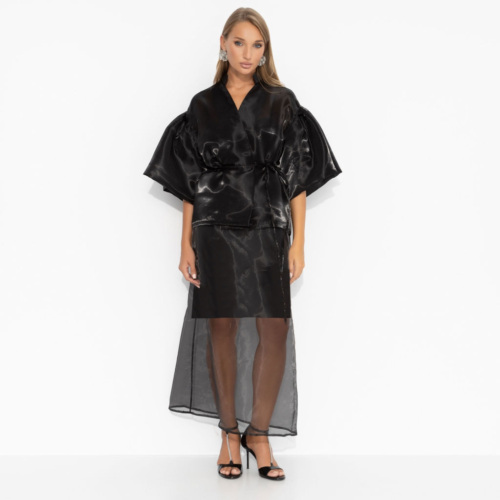 Костюм с юбкой из органзы, Очарование момента (2 в 1, с поясом) - Charutti фото 9