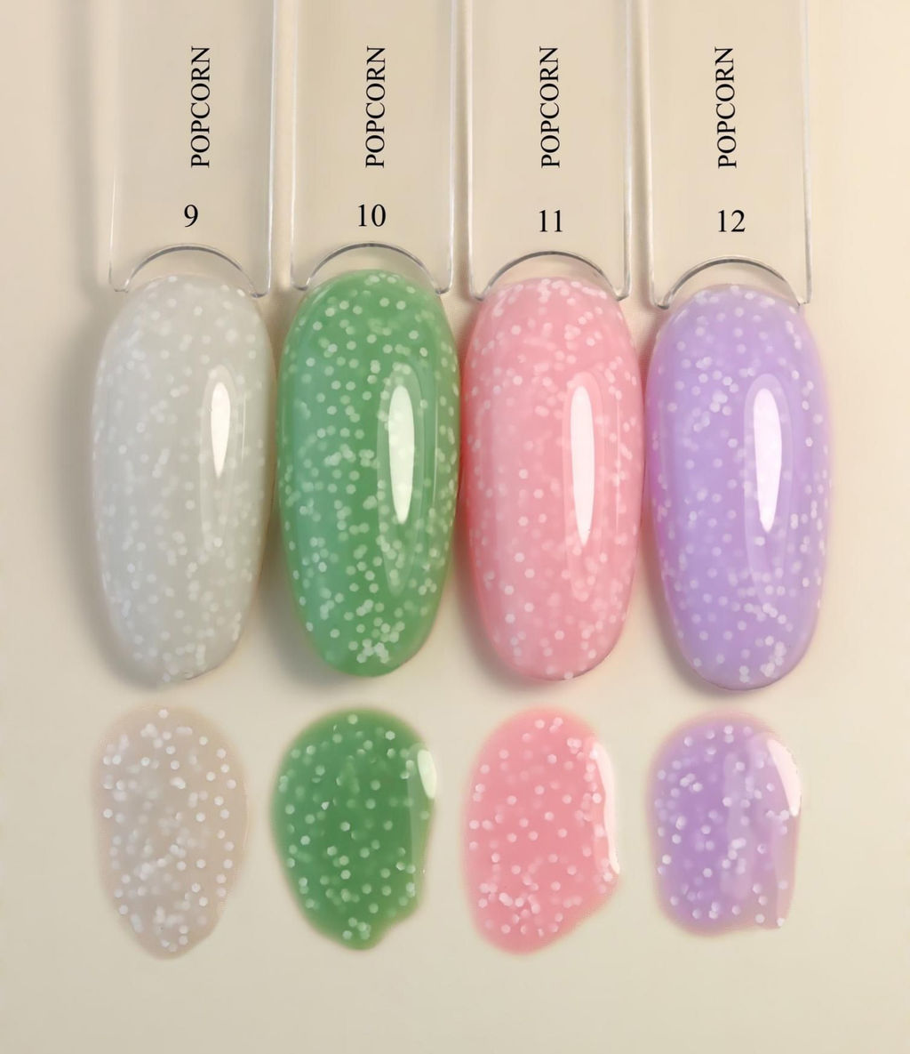 Rihard Gel Polish Popcorn №12 Гель-лак с шестигранниками, 10 мл