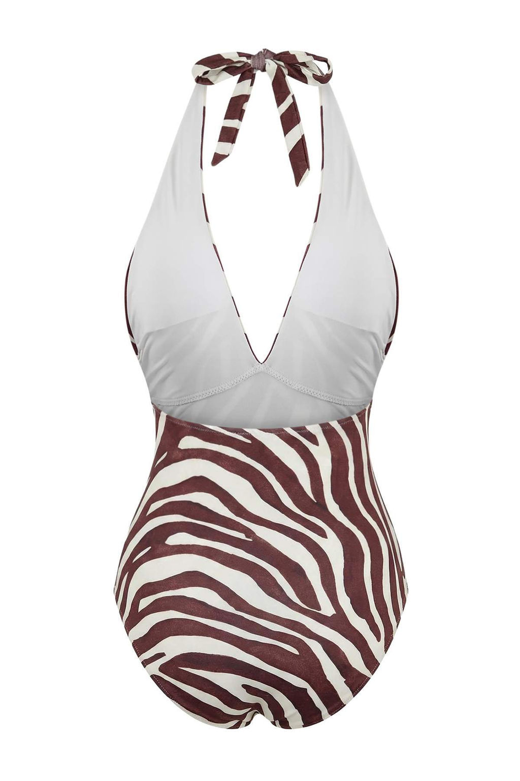 Zebra Desenli Derin V Yaka Kapl? Regular Mayo TBESS26MA00043 - Trendyolmilla фото 2