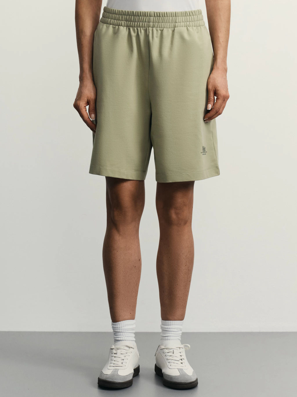 Трикотажные шорты с эластичным поясом / Zarina  фото 2