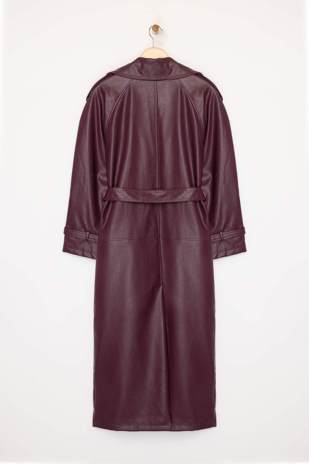 Limited Edition Bordo Kemerli Oversize Trenckot TWOAW25TR00003 - Trendyolmilla фото 7
