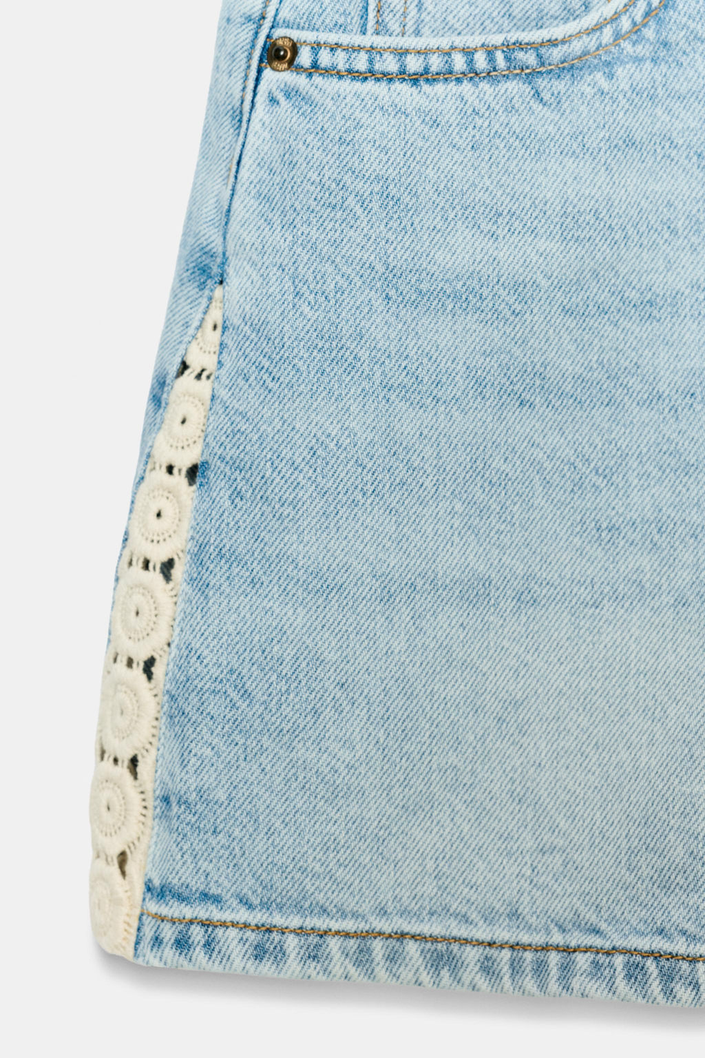 SHORTS Z1975 COMBINADO CROCHET / Azul medio - Zara фото 9