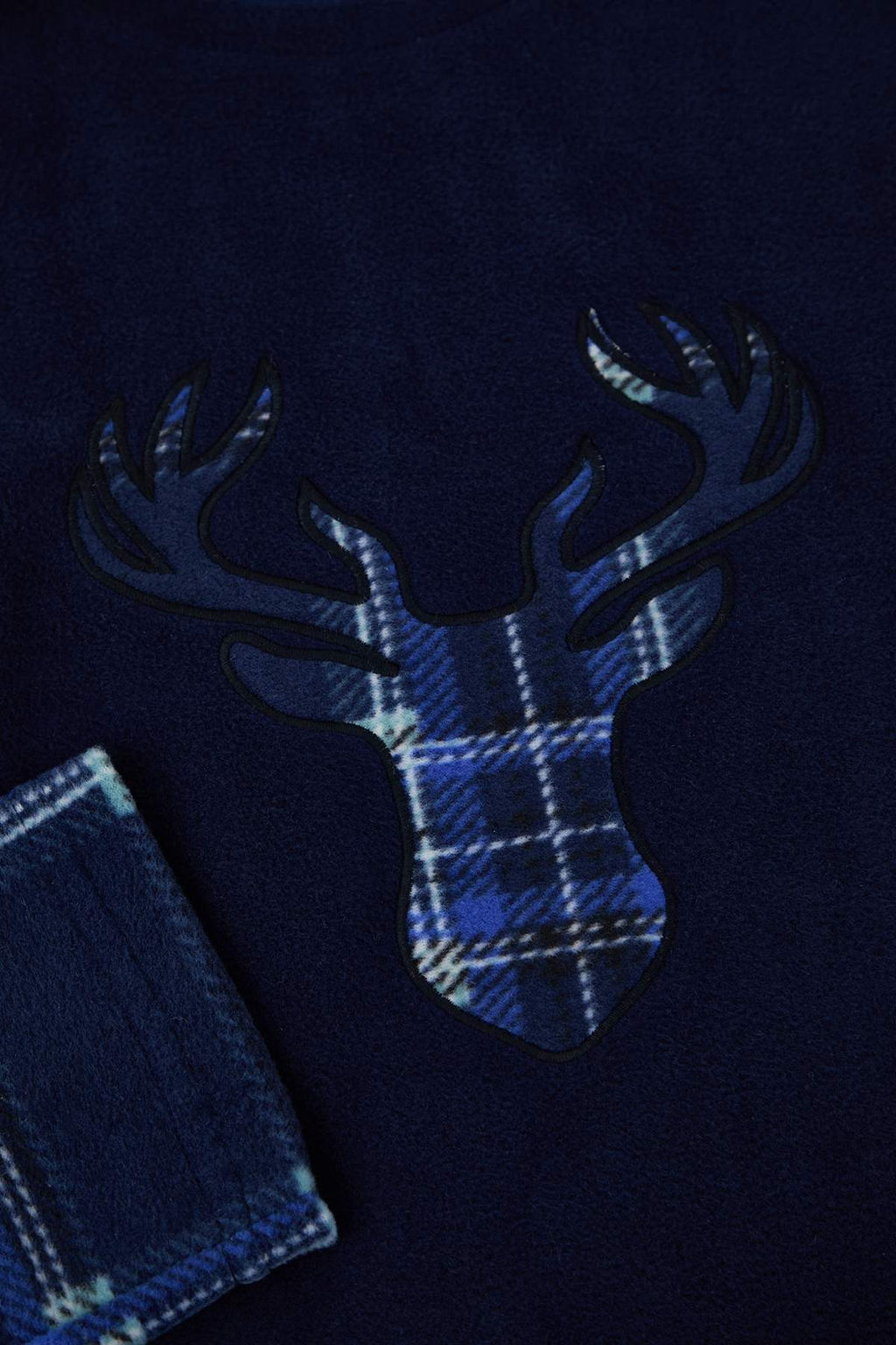 Lacivert Regular Fit Couple /Cift Ekose Desenli Polar Pijama Tak?m? TMNAW26PT00036 - Trendyolmilla фото 3