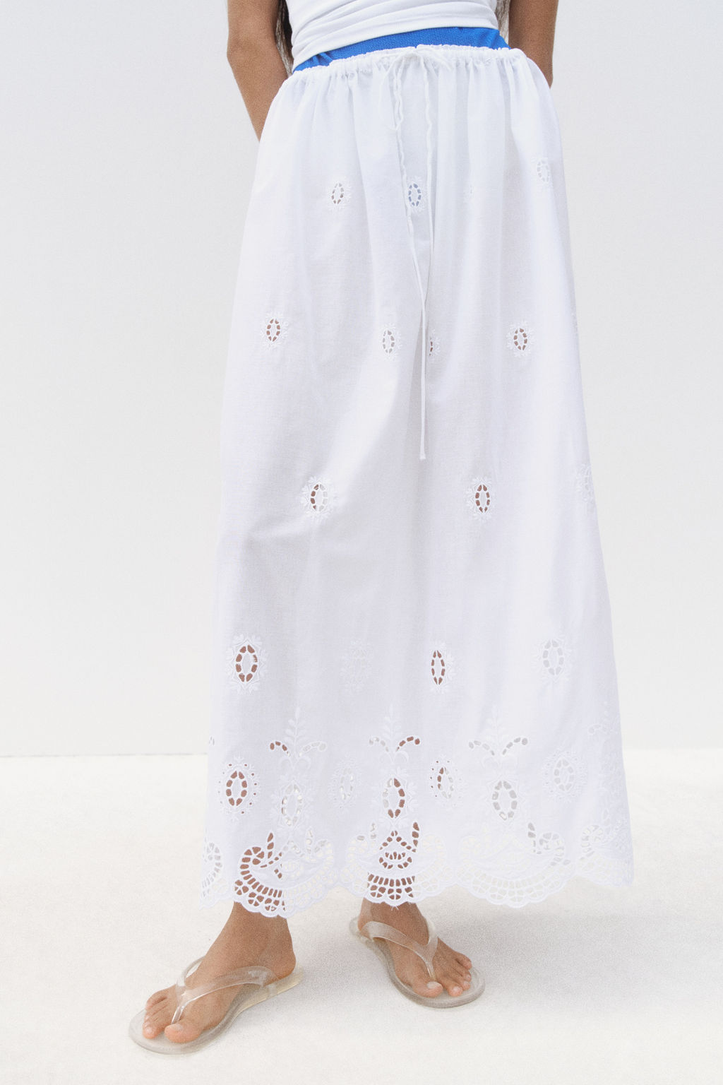 Falda en bordado ingl?s con cord?n de ajuste - H&m фото 5