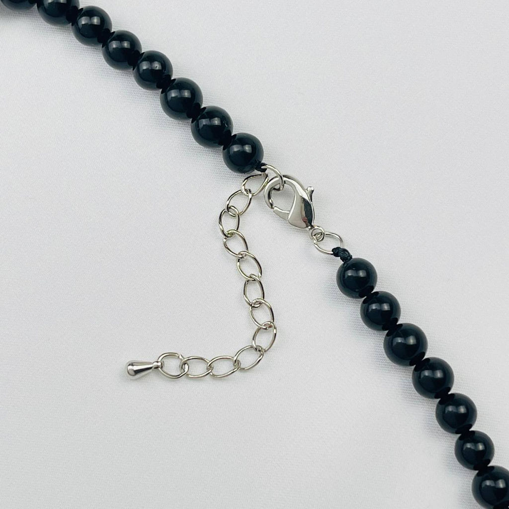 Бусы из Турмалина черного