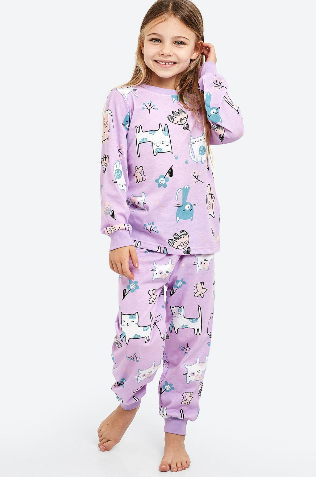 Хлопковая пижама для девочки Happyfox