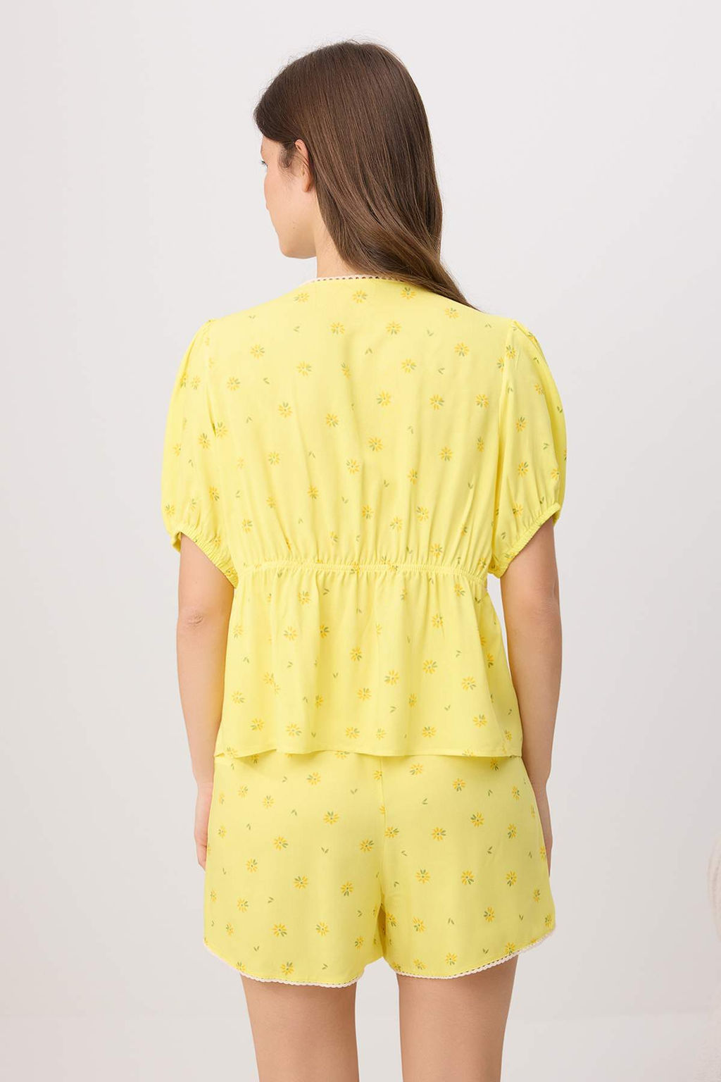 Sar? Bask?l? Shally Dokuma Pijama Tak?m? THMSS26PT00192 - Trendyolmilla фото 4