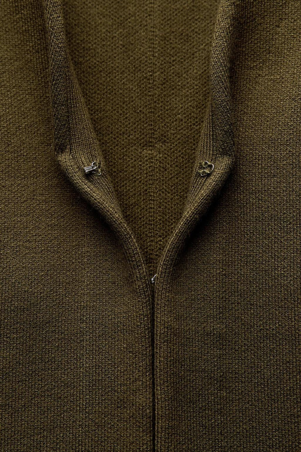 FITTED WAIST PLAIN KNIT JACKET - Zara фото 7