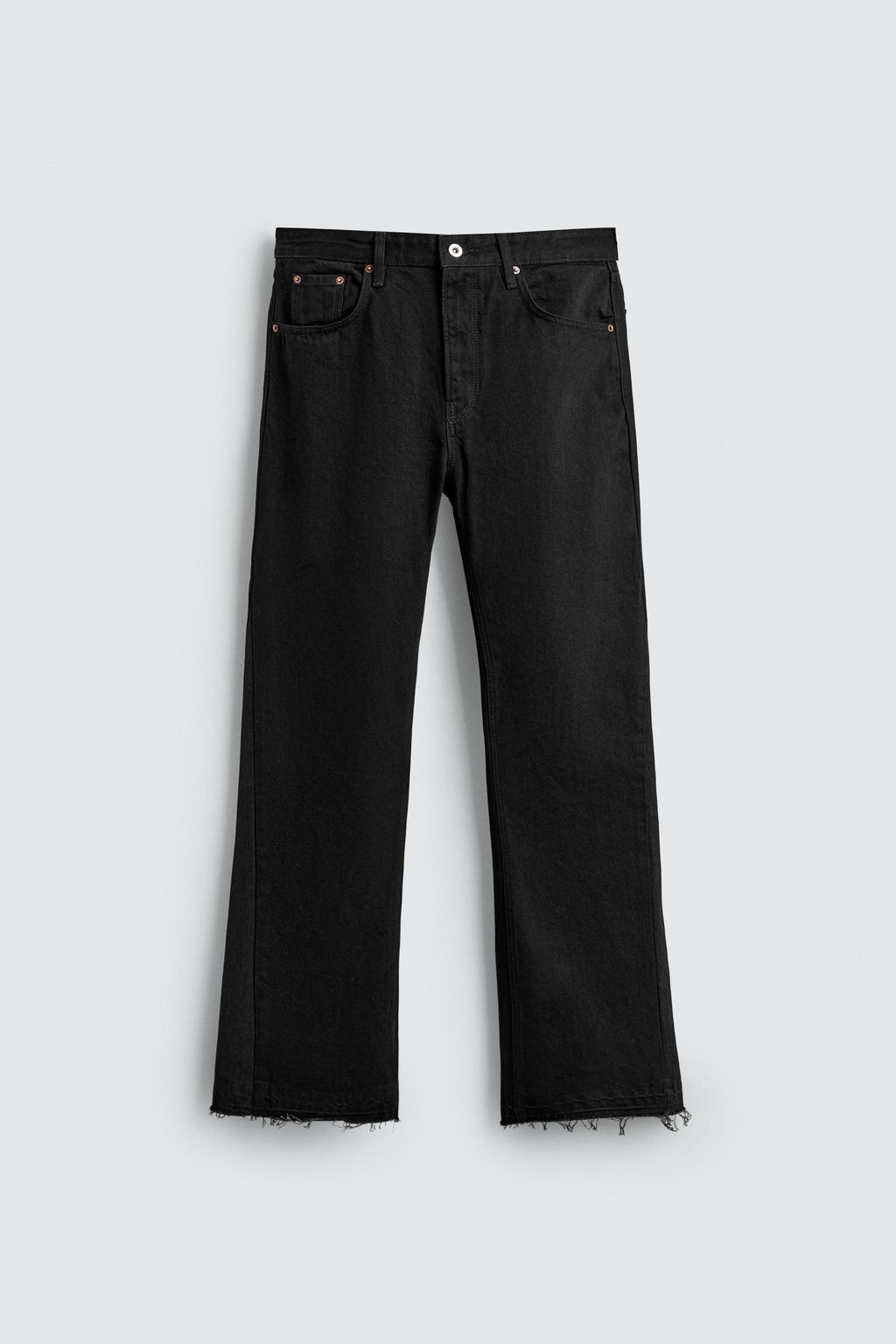 JEANS FLARE FIT ROTOS / Negro - Zara фото 20