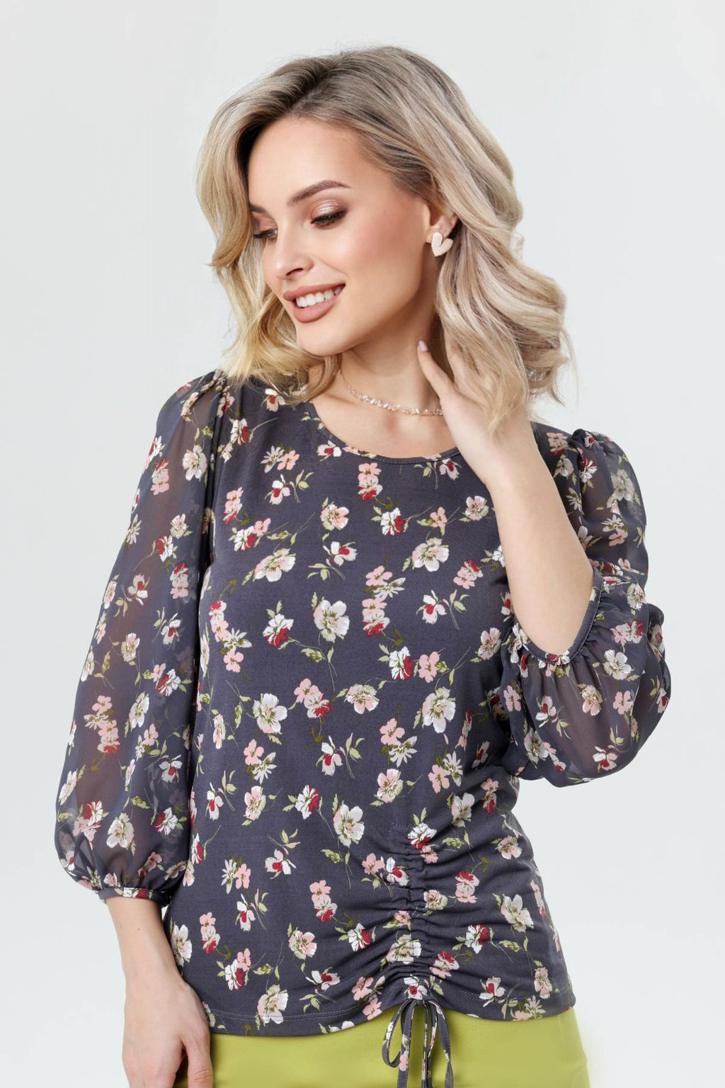 Блузка женская 7021/05/Серый - Rise фото 3