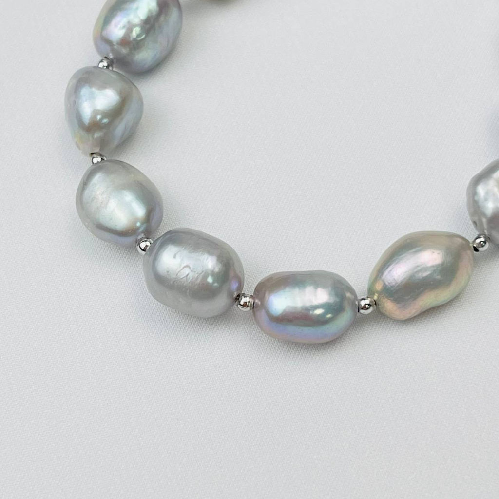 Браслет из серого Жемчуга 16,5 см +