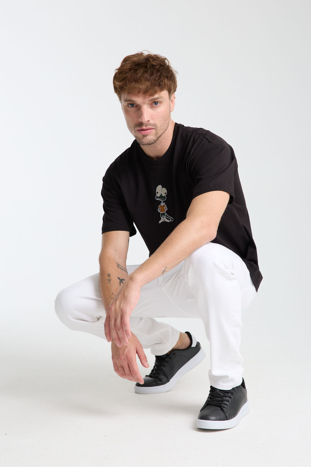 TRENDYOL MAN Mavi Oversize/Genis Kesim Nak?s Detayl? %100 Pamuk T-Shirt TMNSS25TS00199 - Trendyolmilla фото 14