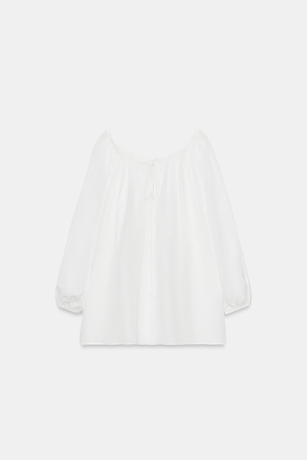 BLUSA CON LINO ZW COLLECTION / Blanco - Zara фото 4