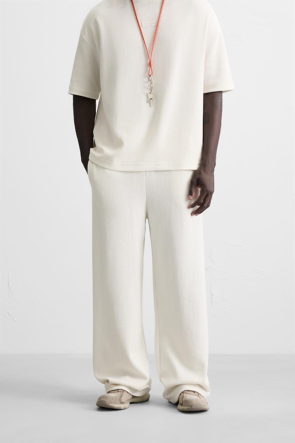 VERTICAL TEXTURED JOGGERS - Zara фото 11