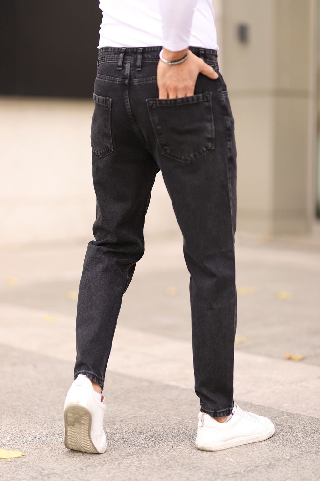 Siyah Smoke Boyfriend Jeans Kot Pantolon TMNAW25JE00020