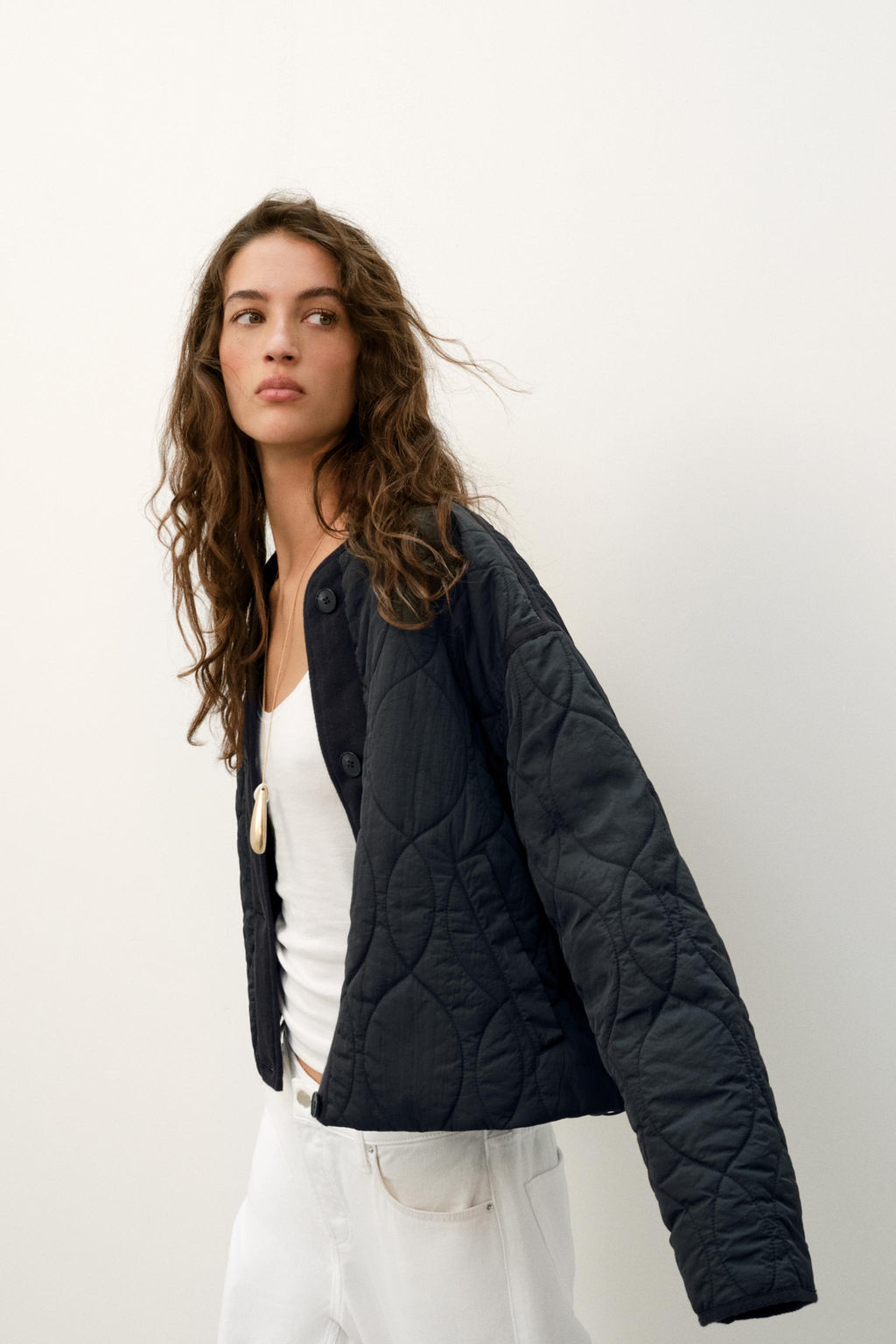 CAZADORA CORTA ACOLCHADA / Negro - Zara фото 7