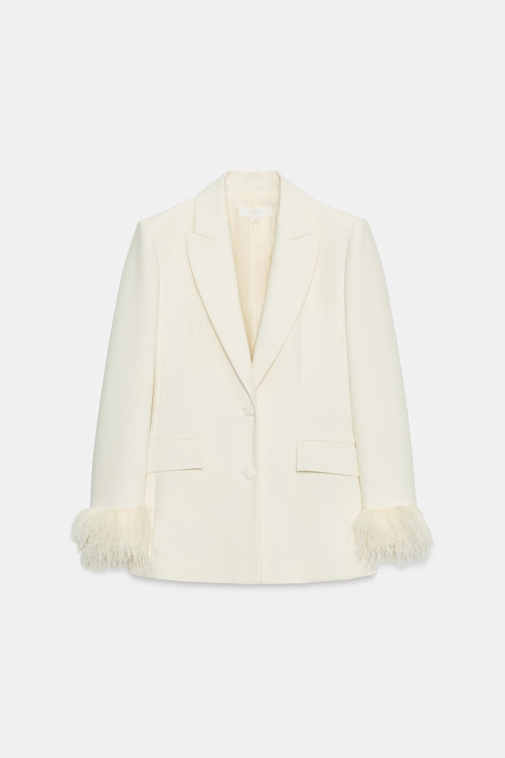 BLAZER HOMBRERAS PU?O PLUMAS / Crudo medio - Zara фото 5