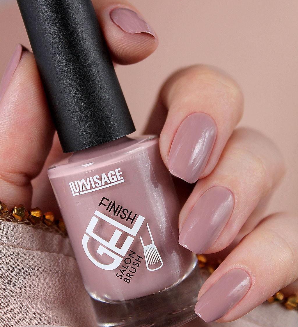 LuxVisage Лак для ногтей GEL finish тон 16 темно-бежевый 9мл - Golden rose фото 2