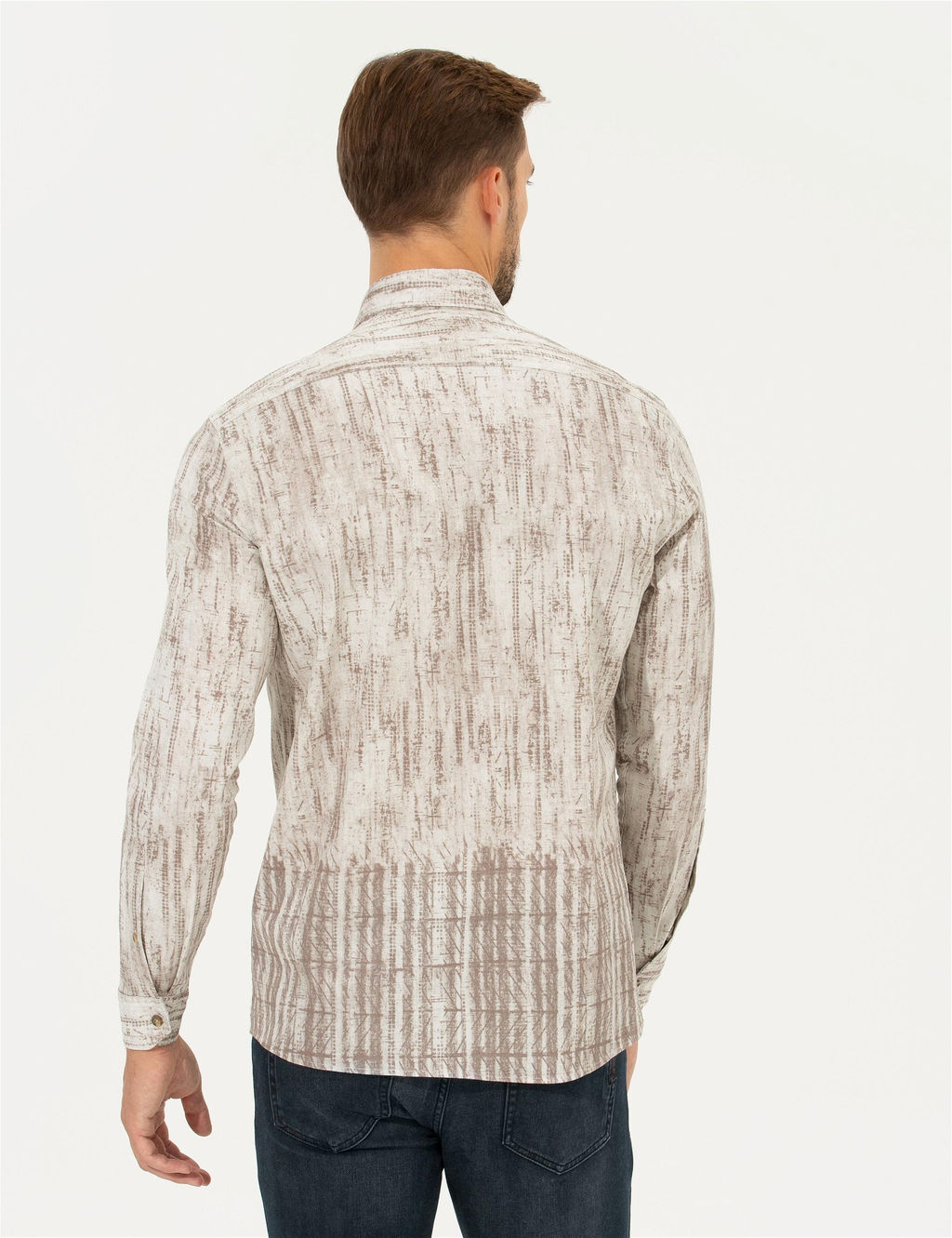 Bej Slim Fit Uzun Kollu G_mlek - Pierre cardin фото 5