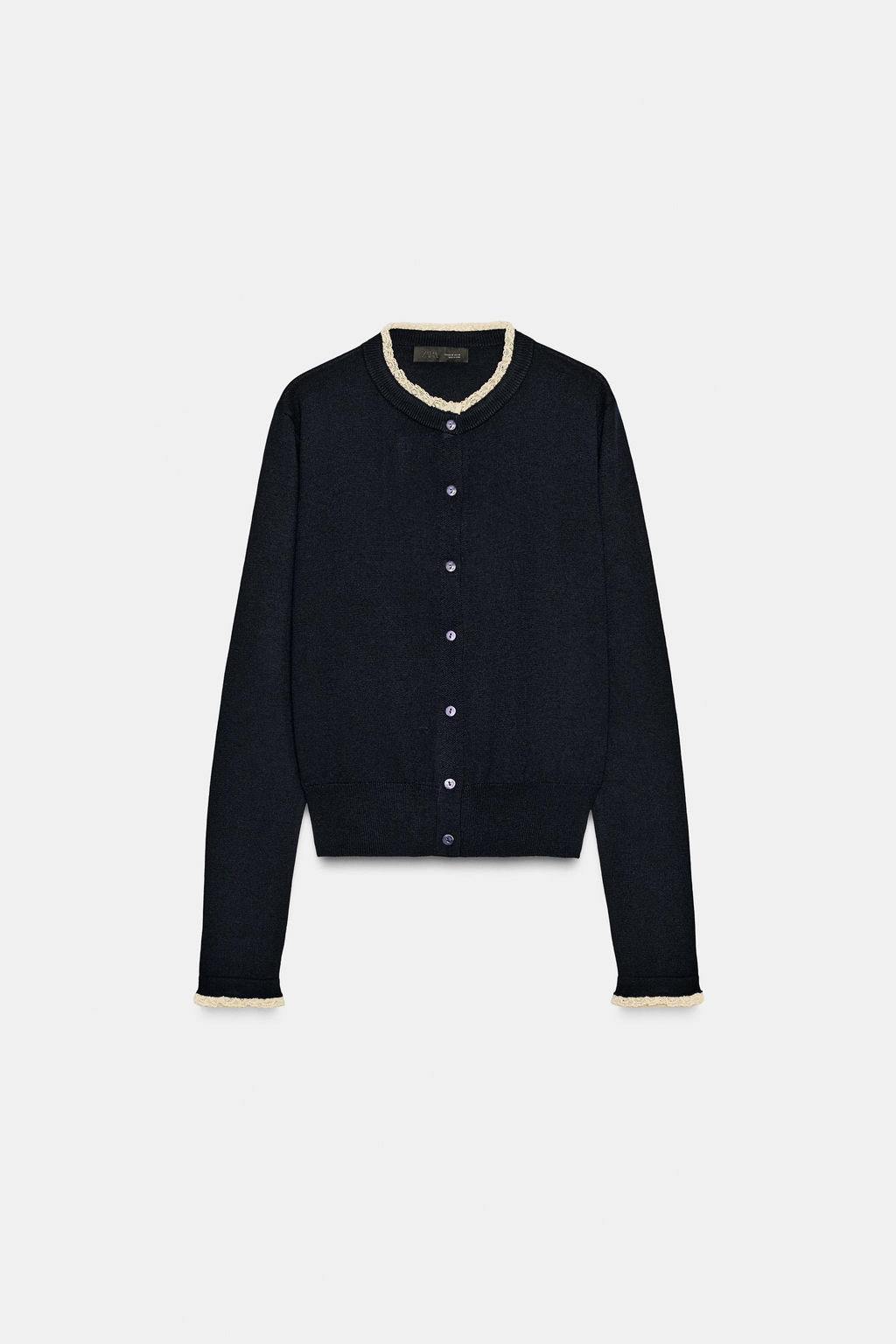 CARDIGAN WITH LACE TRIMS - Zara фото 14