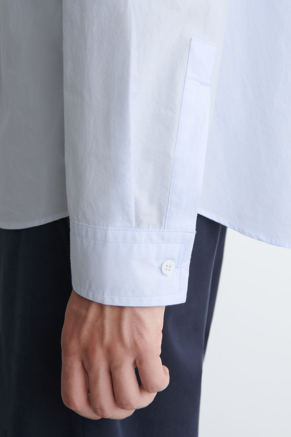 CAMISA DE POPEL?N DE ALGOD?N PIMA RELAXED FIT - H&m фото 9
