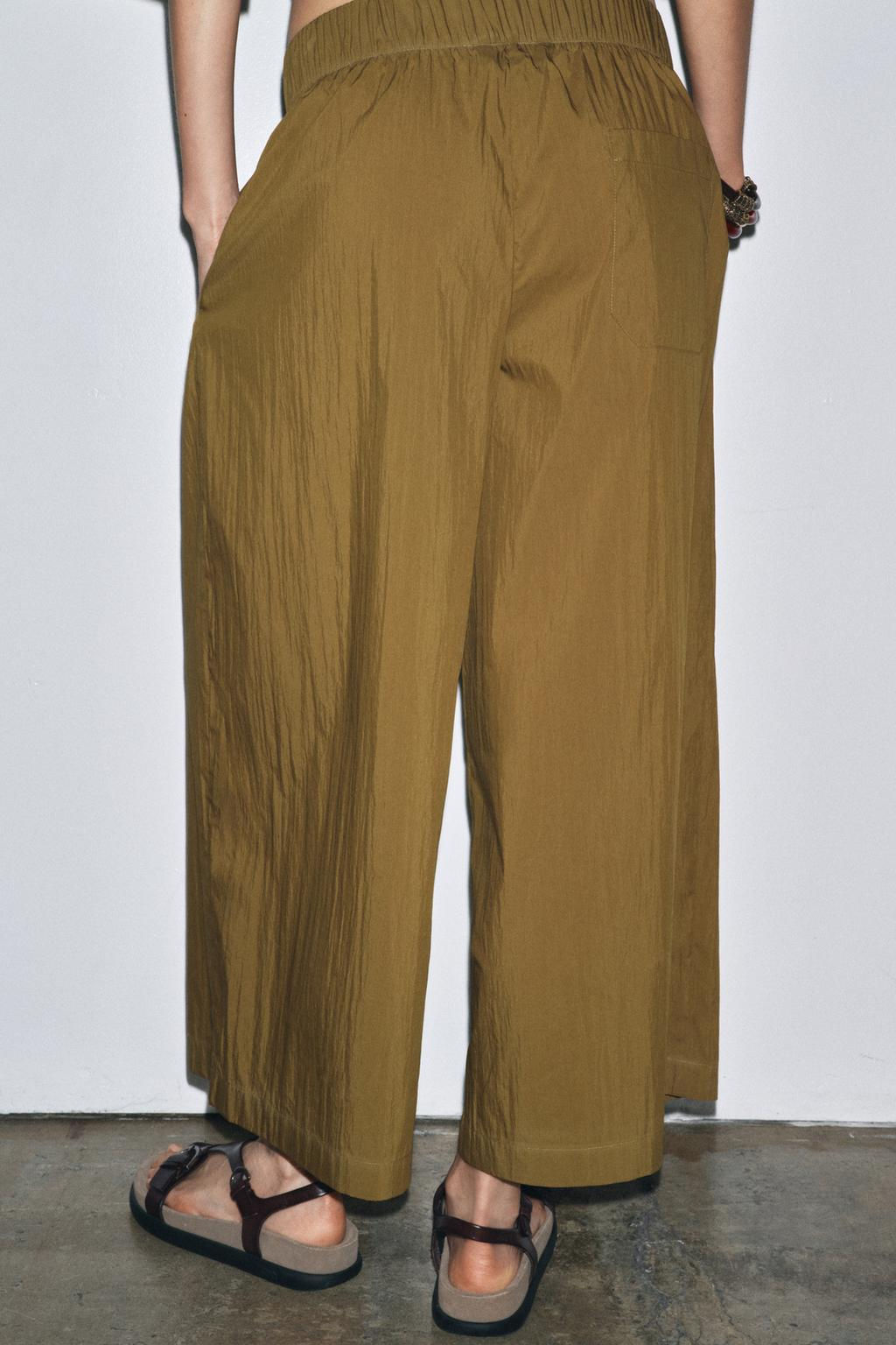 ZW COLLECTION POPLIN DARTED TROUSERS - Zara фото 3