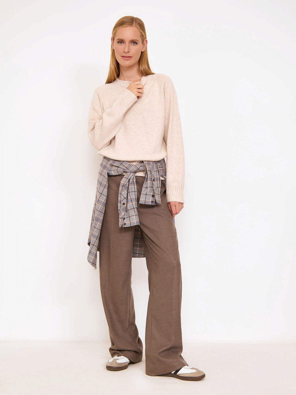 Джемпер с содержанием кашемира B2909/milkstone - Emka фото 3