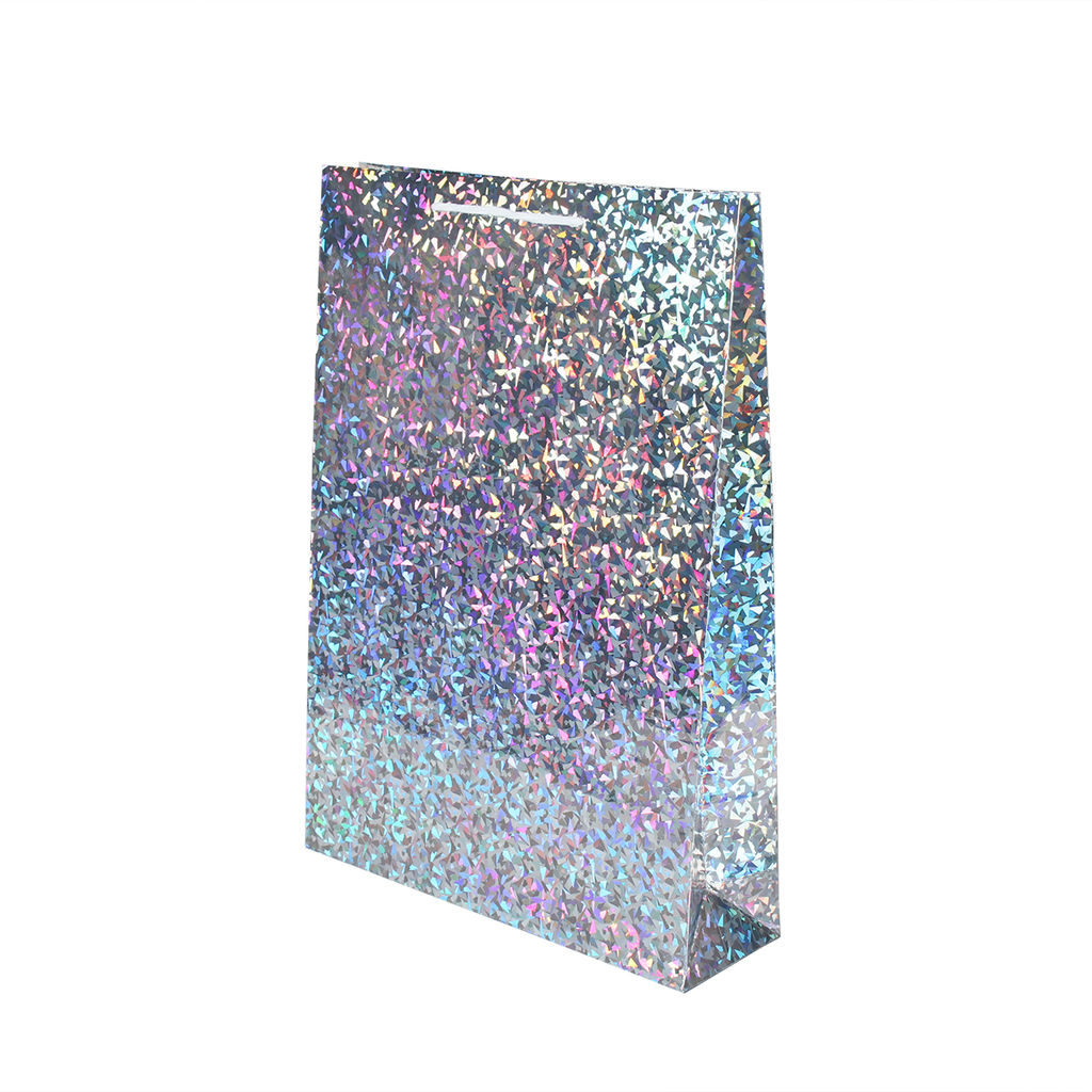 Цена за 12 шт. Пакет подарочный 32х45х9,5 голография / GW-115 /уп 12/480/плотность бумаги 128г/м2 микс - Галеонтрейд фото 6