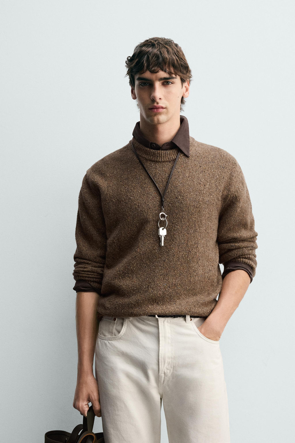 WOOL BLEND BUTTON-UP JUMPER - Zara фото 10