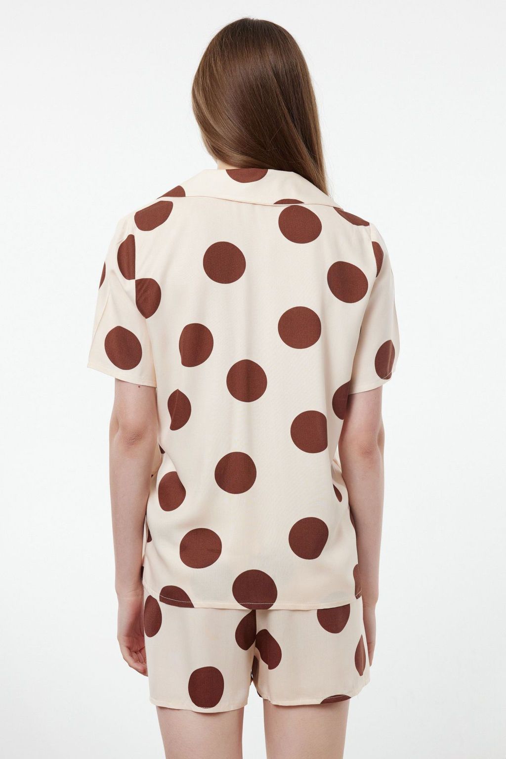 Trendyolmilla Fusya Puantiyeli Viskon Sortlu Dokuma Pijama Tak?m? THMSS20PT0306  фото 20