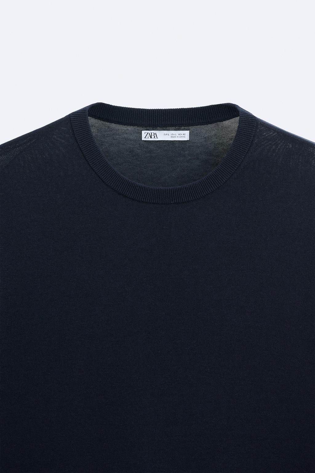 KNIT COTTON - SILK T-SHIRT - Zara фото 8