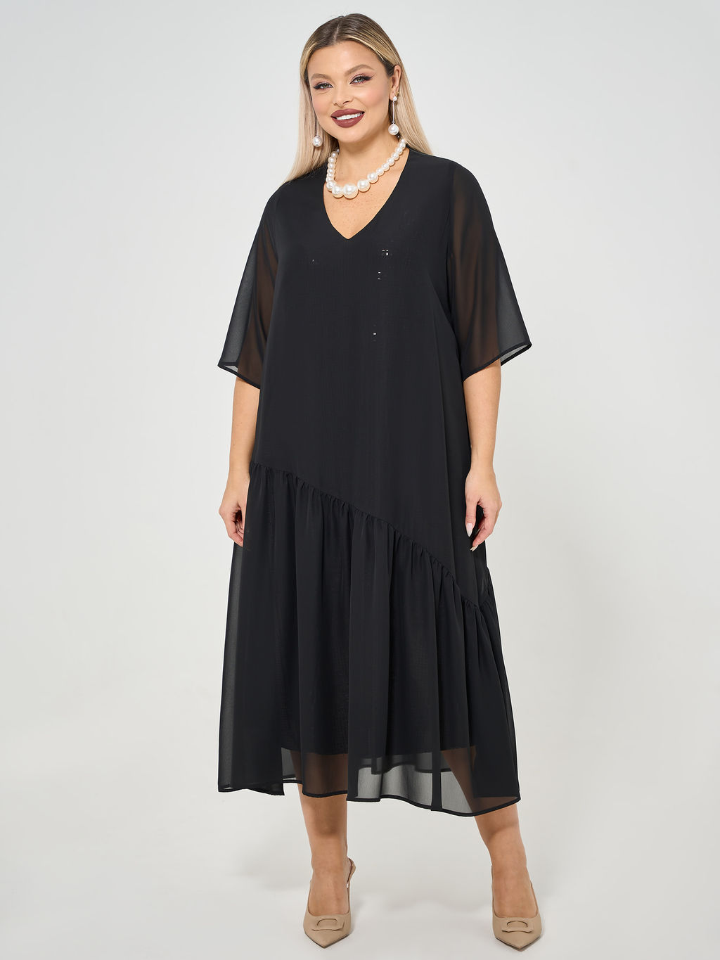 Платье 0361-1с чёрный кристалл