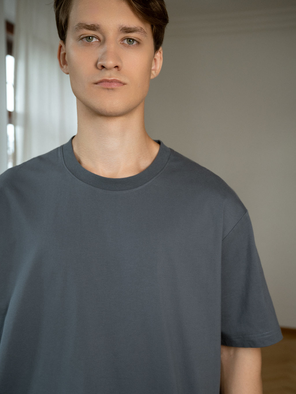 Пижама мужская Indefini 5016PBZ из хлопка и полиэстера серая  фото 3