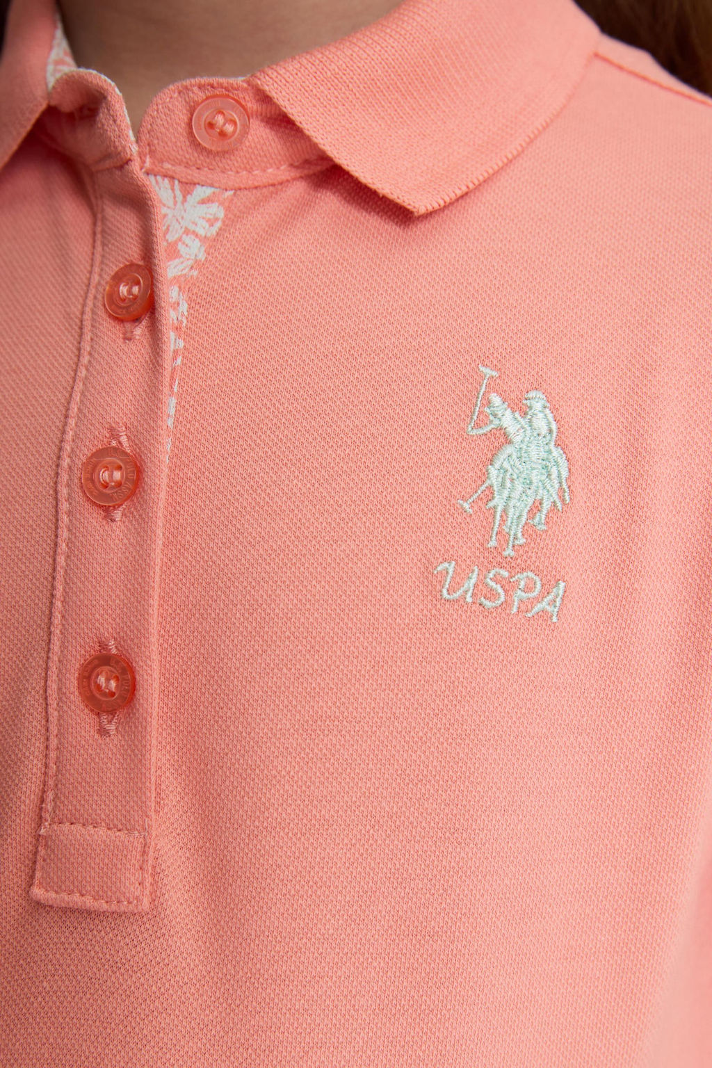 K_z _ocuk Somon Polo Yaka Basic Ti__rt