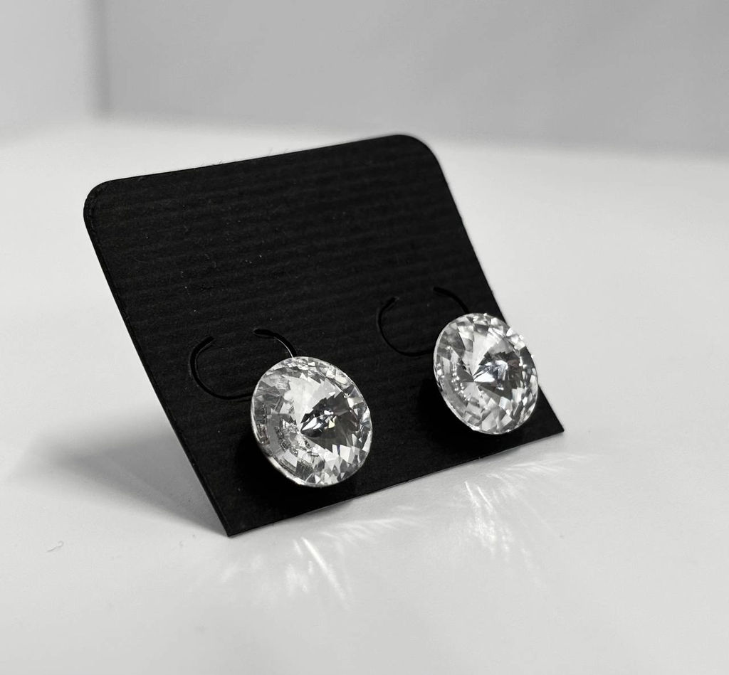 Серьги-гвоздики PR0506 черный - Mini maxi фото 6