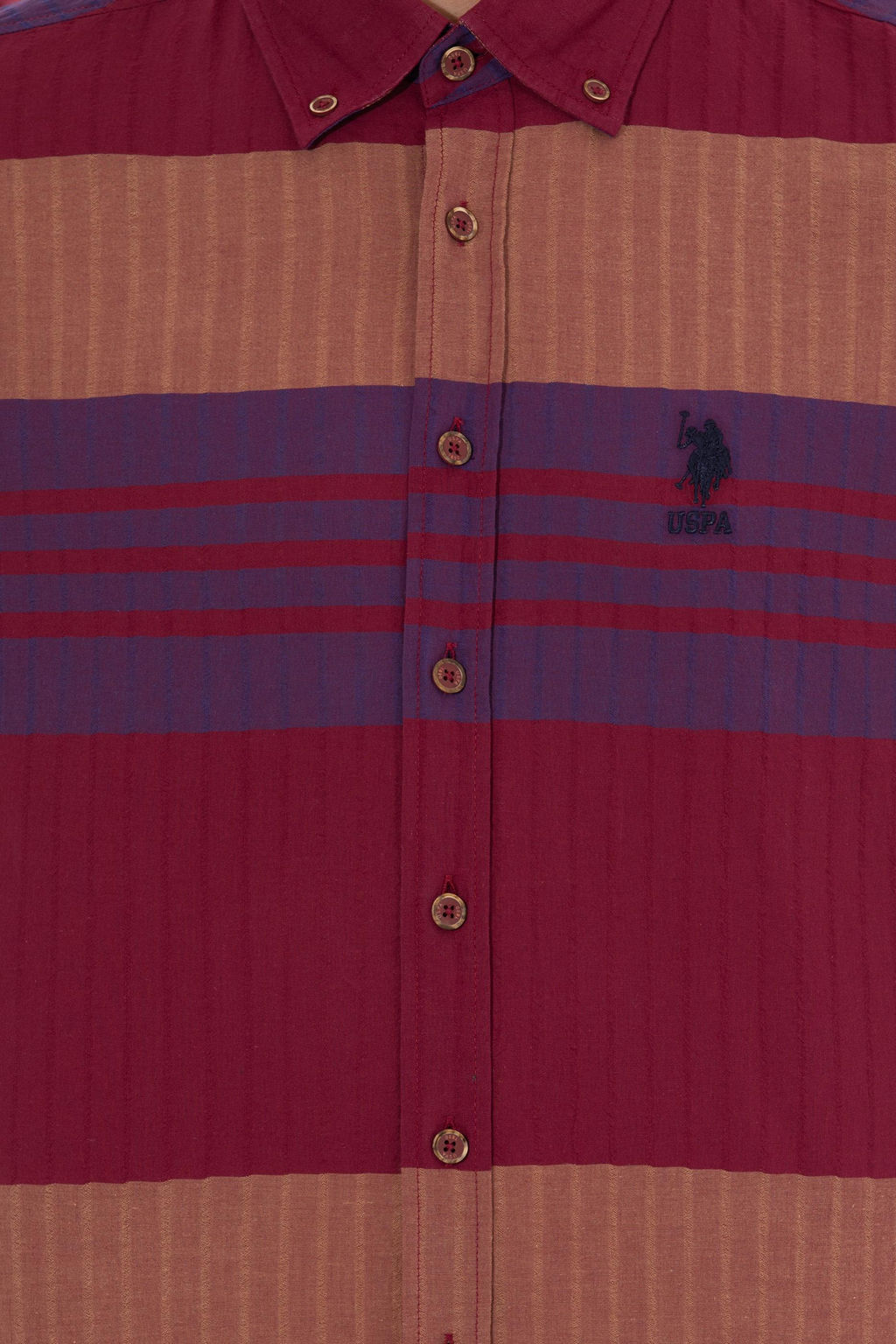 U. S. Polo Assn Мужская рубашка с длинным рукавом вишневого цвета - U.s. polo assn фото 6