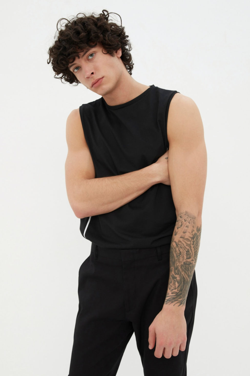 TRENDYOL MAN Siyah Regular/Normal Kesim Biyeli %100 Pamuklu Kolsuz T-Shirt/Atlet TMNSS21AL0140 - Trendyolmilla фото 2