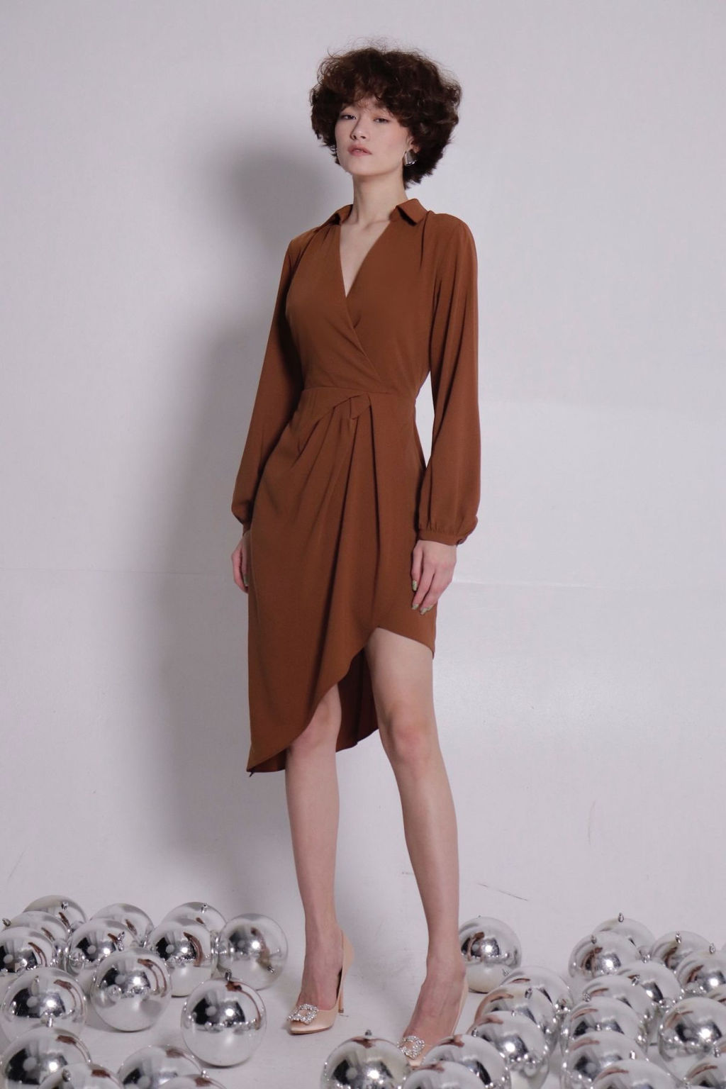 11387 Платье с запахом кофе - Martichelli фото 3