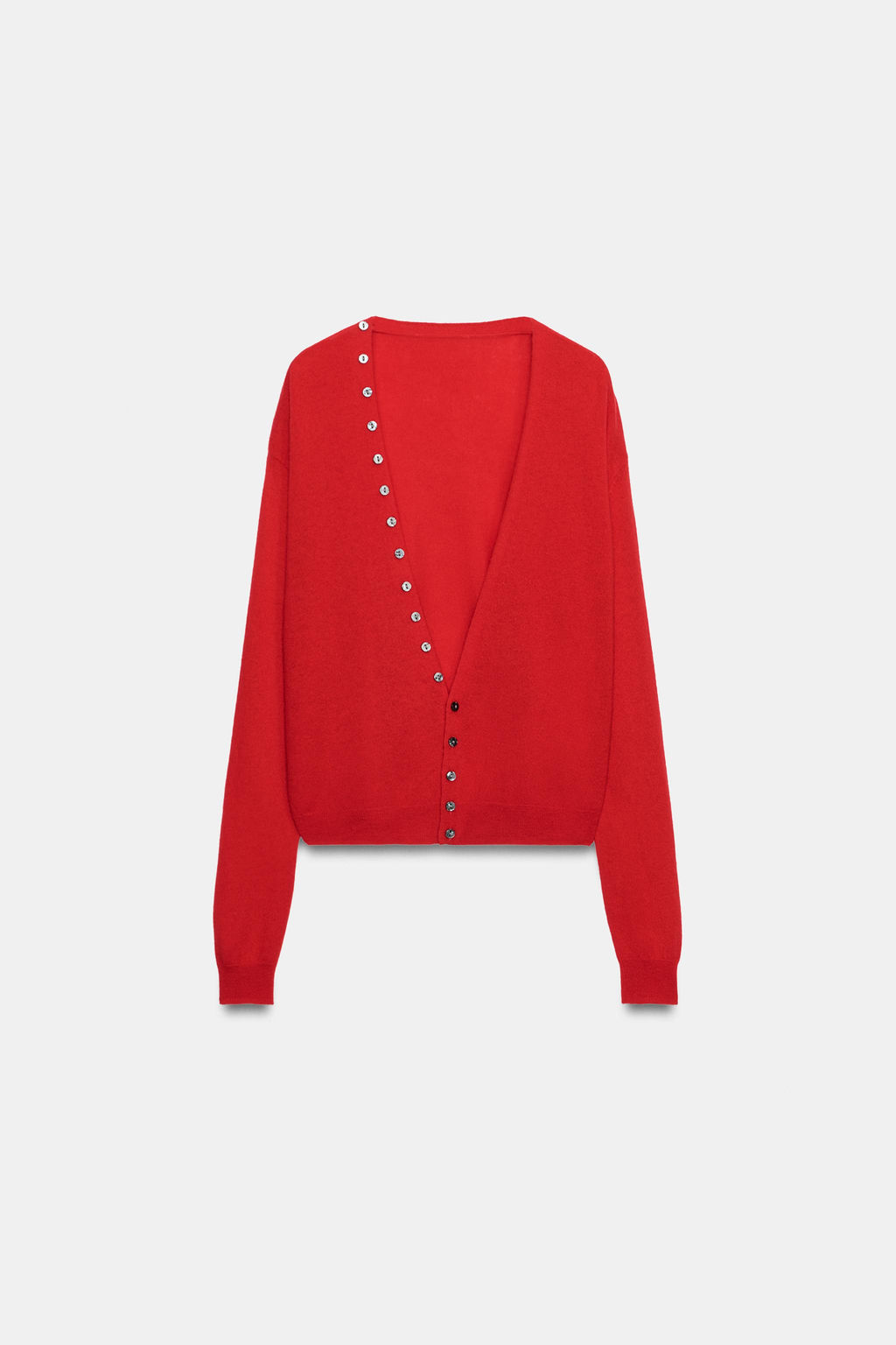 CHAQUETA 100% LANA EXTRASUAVE ESCOTE PICO / Rojo - Zara фото 6